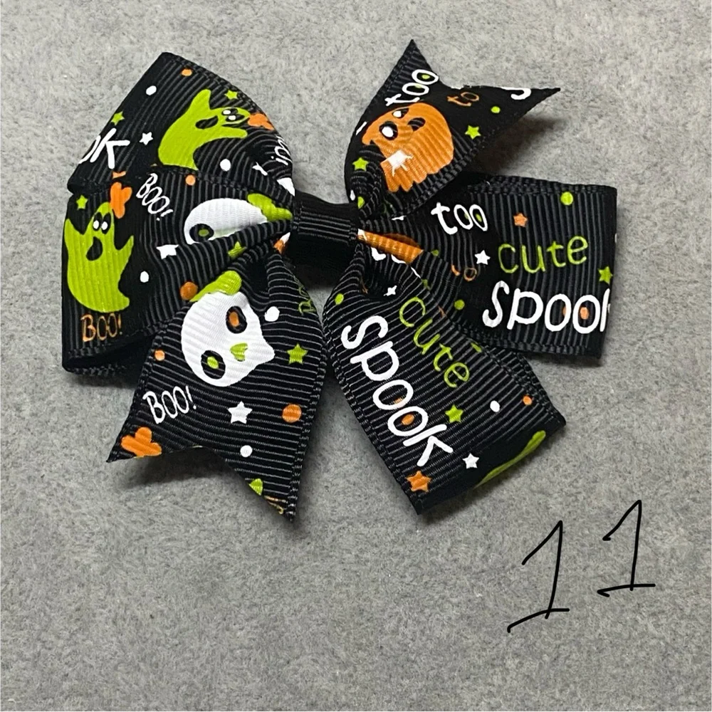 🕸️Halloween Spooky Cute Ghosts Spiders Pumpkin Hair Bows